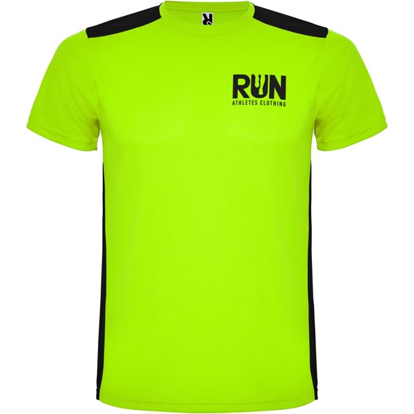T-shirt sportiva a maniche corte unisex Detroit - Lime / Nero / S
