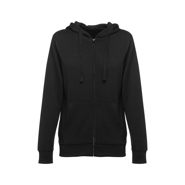 THC AMSTERDAM WOMEN. Women's hoodie in cotton and polyester with full zip - Black / XXL