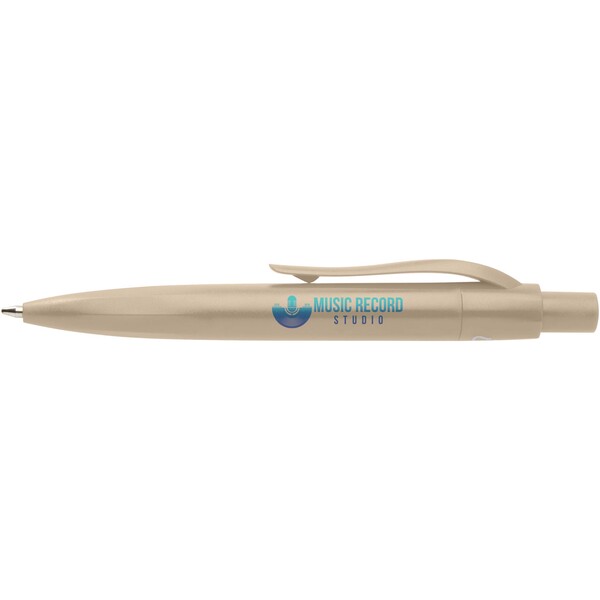 Ramin recycled plastic mini ballpoint pen (blue ink) - Oatmeal