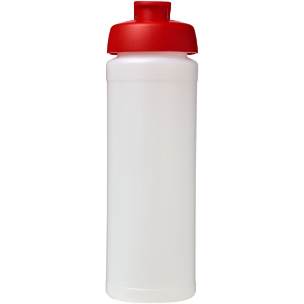 Sportovní láhev s vyklápěcím víčkem Baseline® Plus grip 750 ml - Průhledná / Červená s efektem námrazy