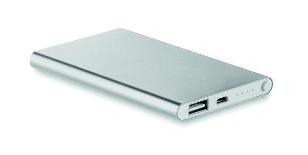 Flat power bank 4000 mAh Powerflat - Matt Silver
