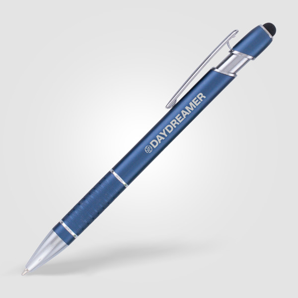 Stylo Prince Mat Stylet - Bleu / Jet d’encre 4 couleurs