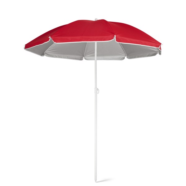 PARANA. 210T reclining parasol with silver lining - Red