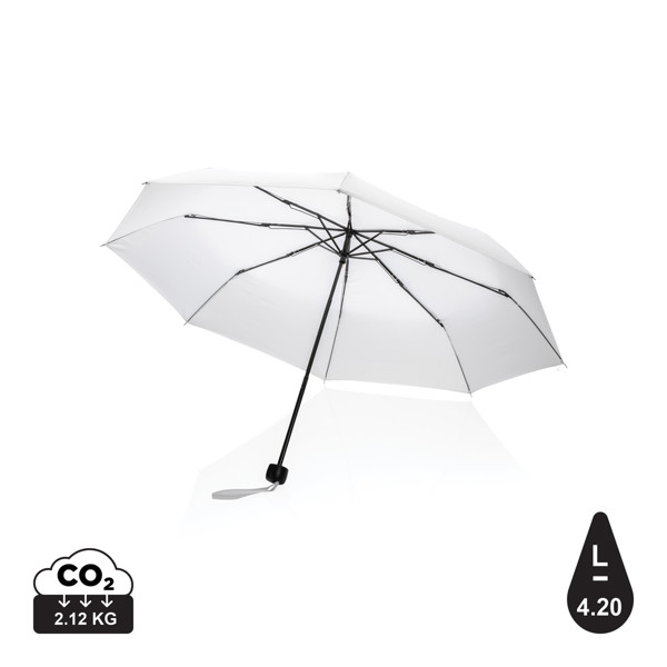 Impact Aware™ RPET mini dežnik , 104 cm -Bela
