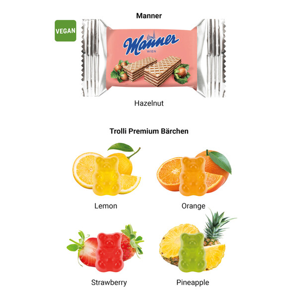 Jersey box S, mini bag Trolli fruit jelly gums premium bears