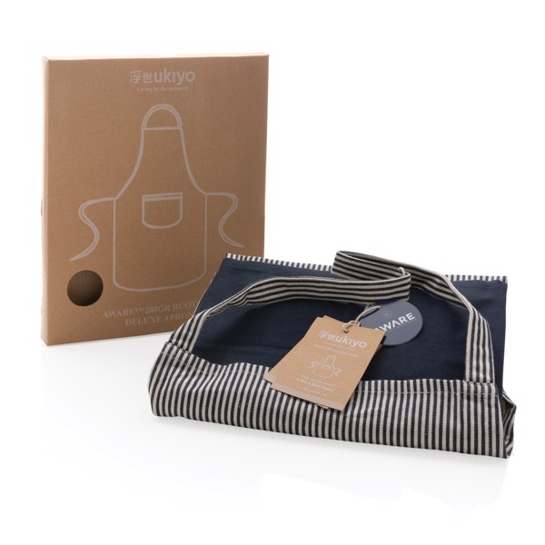 Tablier de luxe Ukiyo en rcotton 280gr Aware™ - Bleu Marine