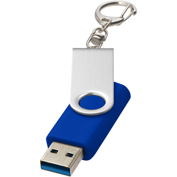 Clé USB 3.0 Rotate avec porte-clés - Bleu royal / 32GB