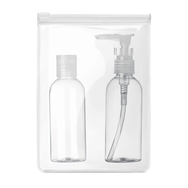 Sanitizer bottle kit in pouch