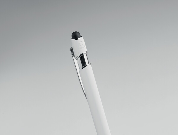 Recycled aluminium stylus pen Siparo - White