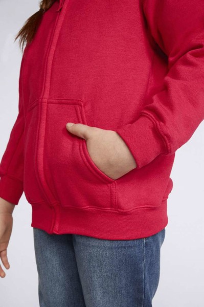 Dječja majica s kapuljačom Heavy Blend™ s patentnim zatvaračem - Sport Siva / XS