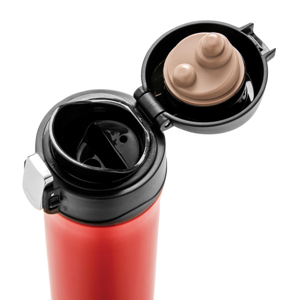Termohrnek Easy lock z RCS recyklované oceli - Červená