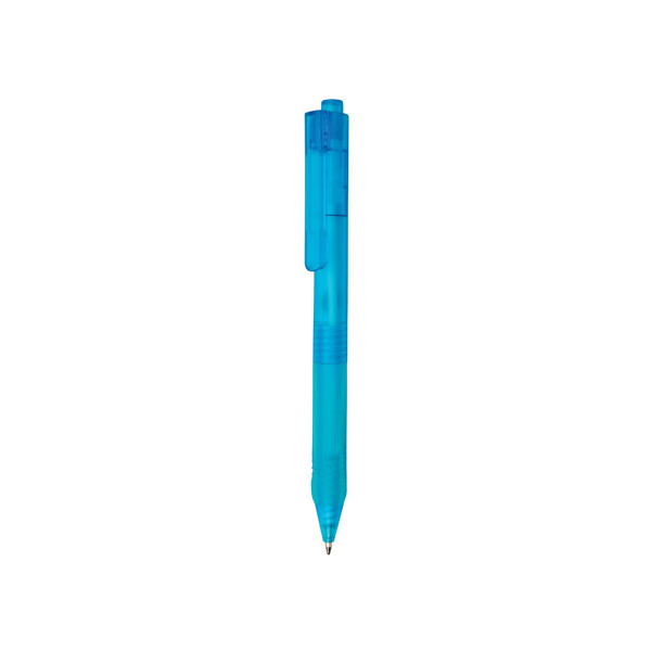 Stylo X9 finition givré avec grip silicone - Bleu Clair