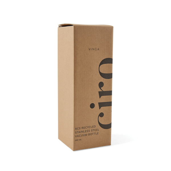 Vinga Ciro vakuumska steklenica, 580 ml, reciklirano jeklo - Siva