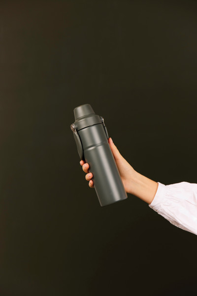 Termo lahev Baltimore trek 600 ml z RCS recykl. oceli - Zelená