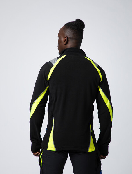 2328 Fleecejacket Navy/Yellow 4XL