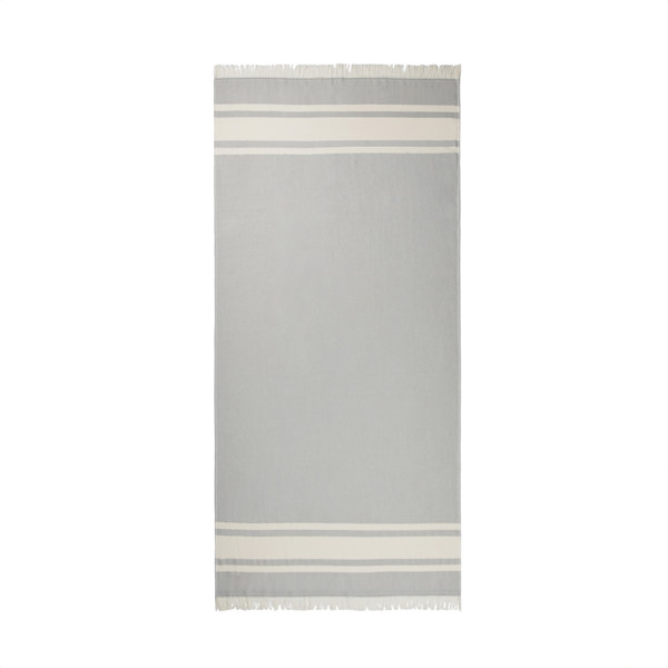 Brisača za hamam Vinga Tolo 180x80cm, 360gsm - Siva / Izklopljena bela
