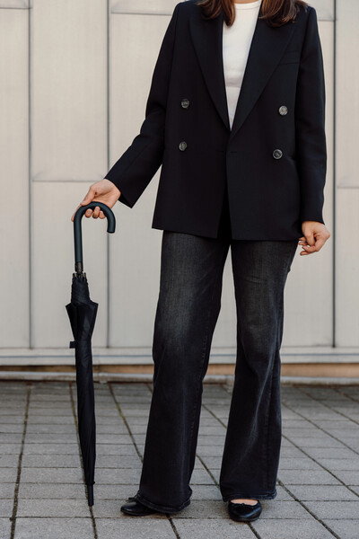 KENTO URBAN 23'' AWARE™ RPET 190T auto open umbrella - Black
