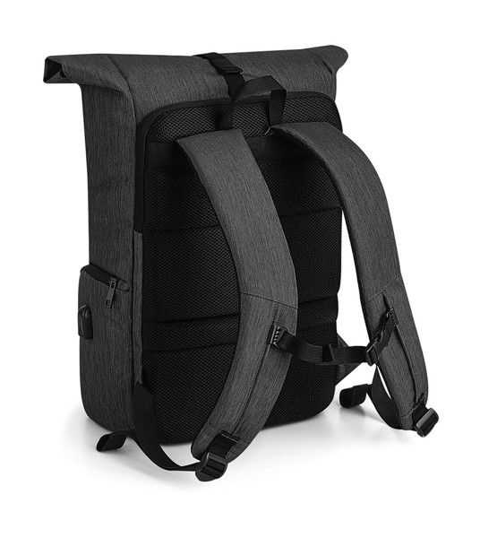 Q-Tech Charge Roll-Top Backpack - Black / ONE SIZE