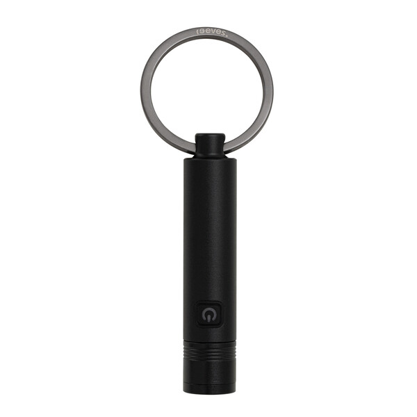 Porte-clés avec lampe de poche LED rechargeable PORTO LIGHT - noir