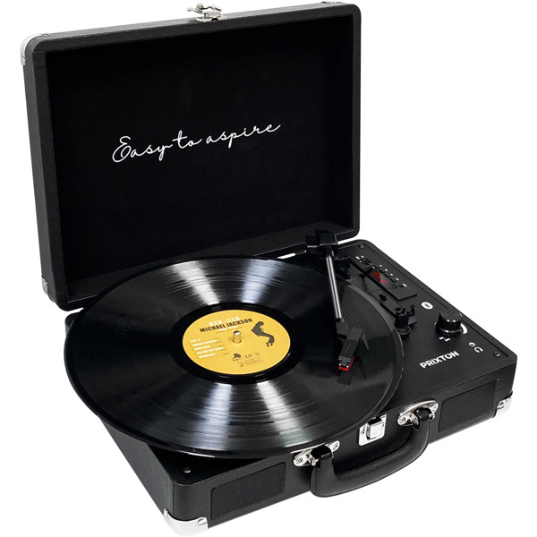 Leitor VC400 de vinil e MP3 Prixton - Preto liso