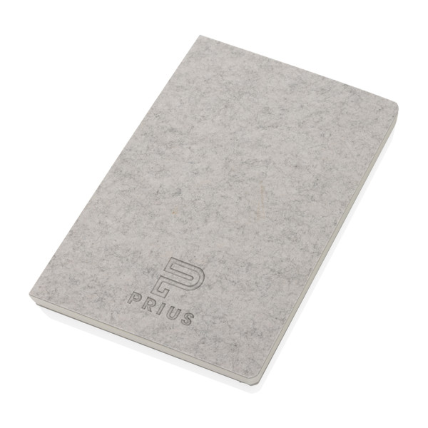 Phrase GRS certified recycled felt A5 notebook - Grey