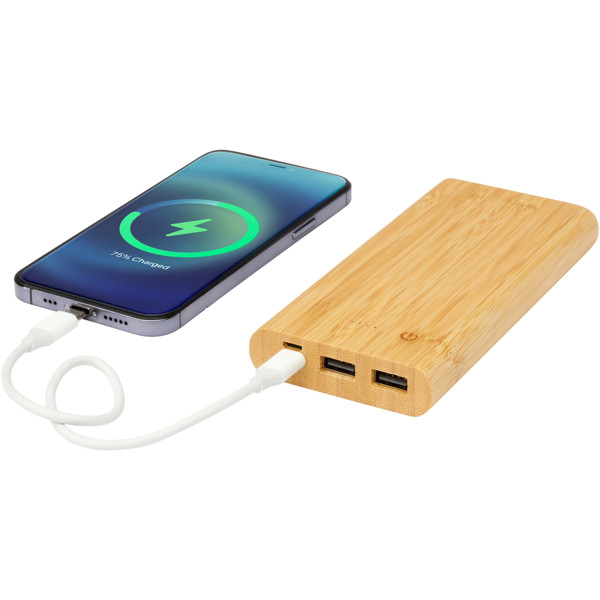 Tulda 10,000 mAh powerbank af bambus