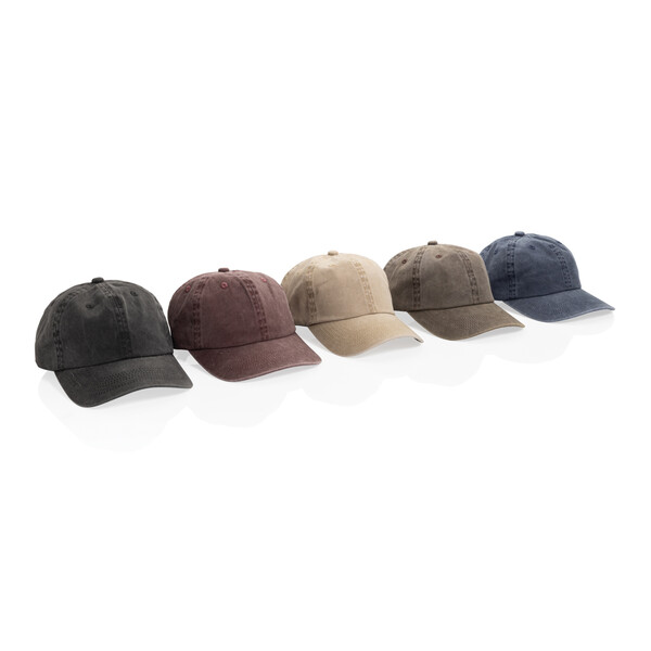 Casquette à 6 panneaux en coton sergé délavée BEAU AWARE™ - Bleu Marine