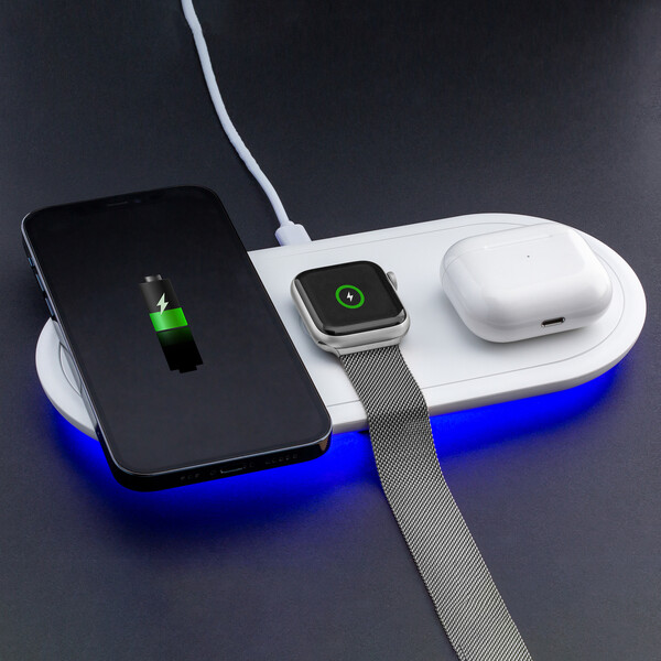 3-en-1 Chargeur sans fil rapide CALSLEY - blanc