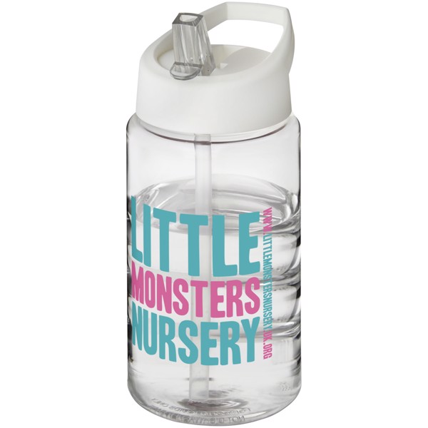 H2O Active® Bop 500 ml Sportflasche mit Ausgussdeckel - transparent / weiss