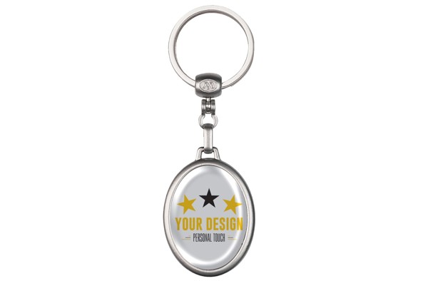 Keyring metal, oval
