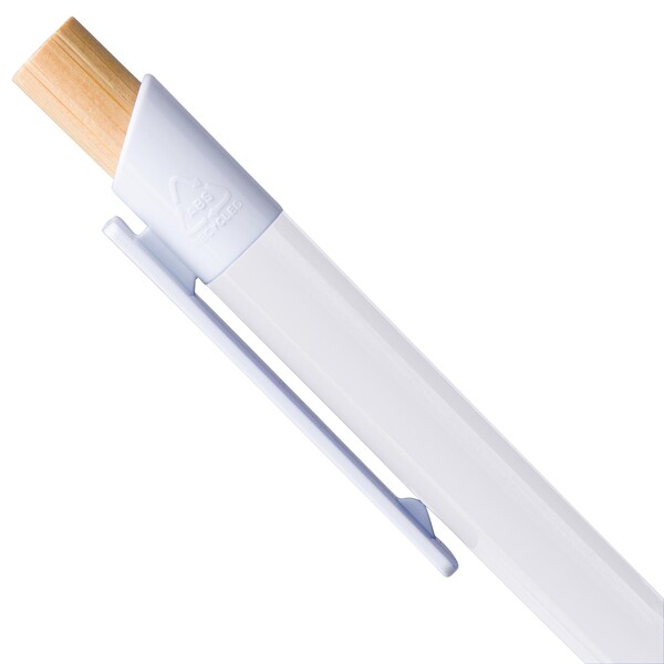 Guľôčkové pero z recyklovaného ABS Zian - Biela / Modrá