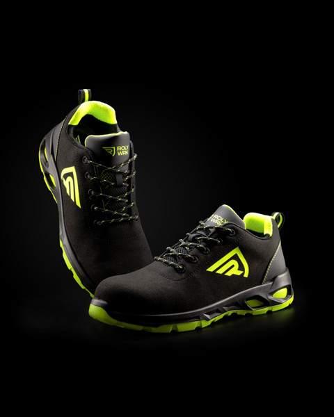 Zapato Laboral Ceryson - Negro/ Amarillo Fluor / 48