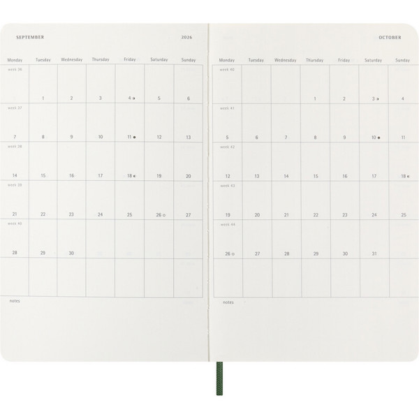 MOLESKINE Wochenkalender mit Notizbuch - khaki