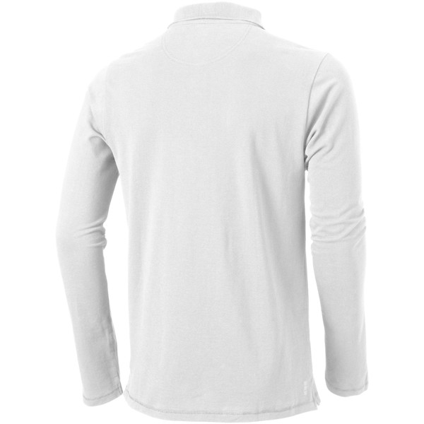 Oakville long sleeve men's polo - White / M