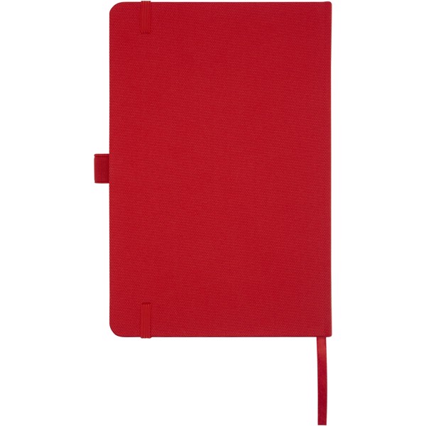 Caderno A5 de papel reciclado com capa RPET "Honua" - Vermelho