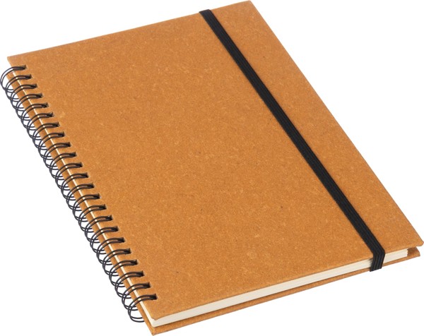Notitieboek Egon | Gerecycled leer | A5 | Gelinieerd - zwart