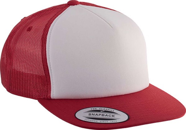 Classic Trucker Cap - 5 Panels - Red / White / Red