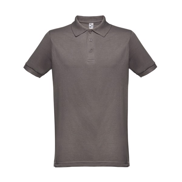 THC BERLIN. Men's short-sleeved polo shirt - Grey / XS