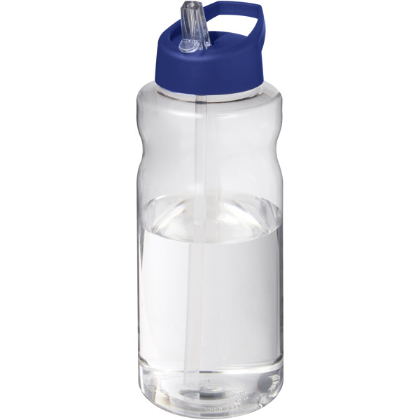 Bouteille de sport H2O Active® Big Base de 1 litre avec couvercle à bec verseur - Bleu