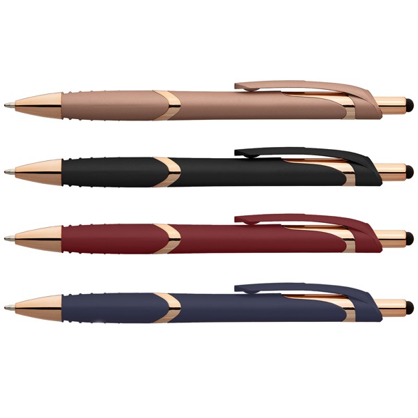 Stylo Joplin Softy Rose Gold avec Stylet - Assortiment / Jet d’encre 4 couleurs