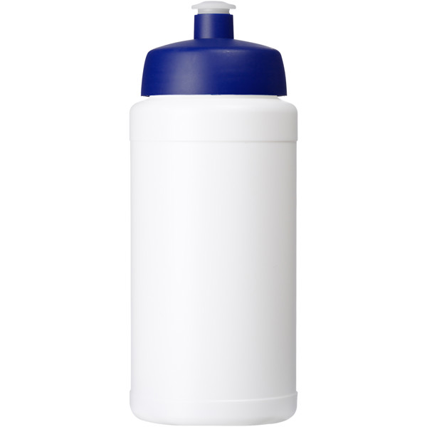 Gourde de sport recyclée Baseline de 500 ml - Blanc / Bleu