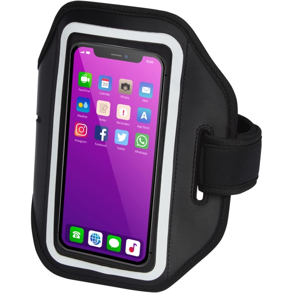 Haile reflekterende smartphone-armbånd med transparent cover
