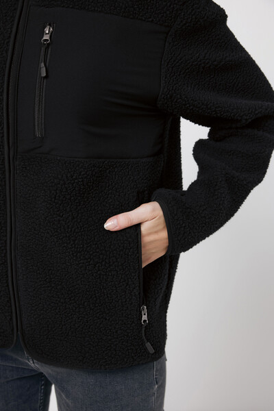 IQONIQ Diran recycled polyester pile fleece jacket - Black / XXS