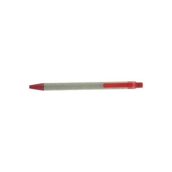 Recycled cardboard ball pen | Nicholas - red