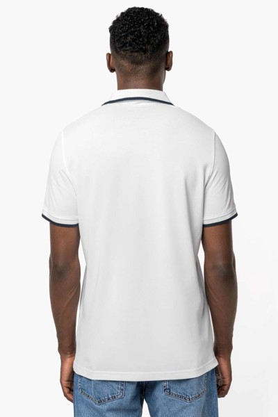 Muška polo majica kratkih rukava - Bijela / Navy / 2XL