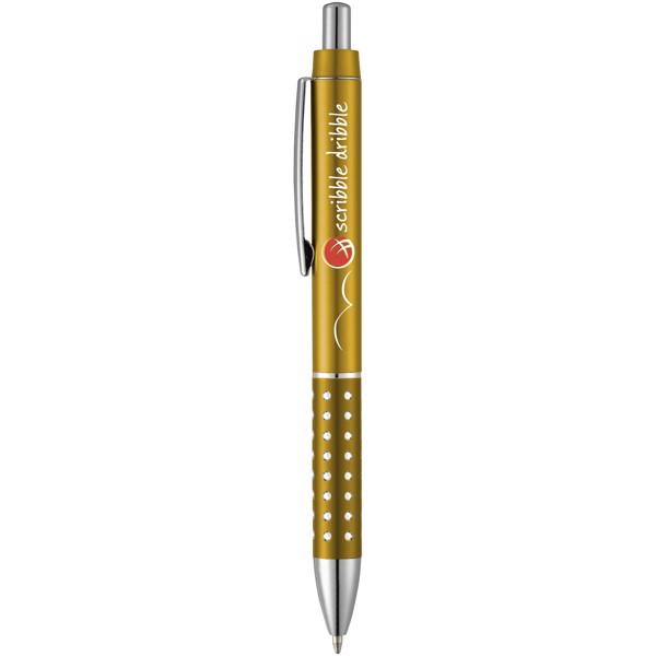 Bling ballpoint pen with aluminium grip - Yellow