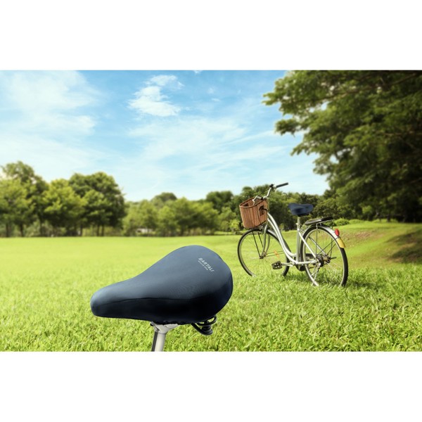 BARTALI. 210D recycled polyester (100% rPET) bicycle saddle cover - White