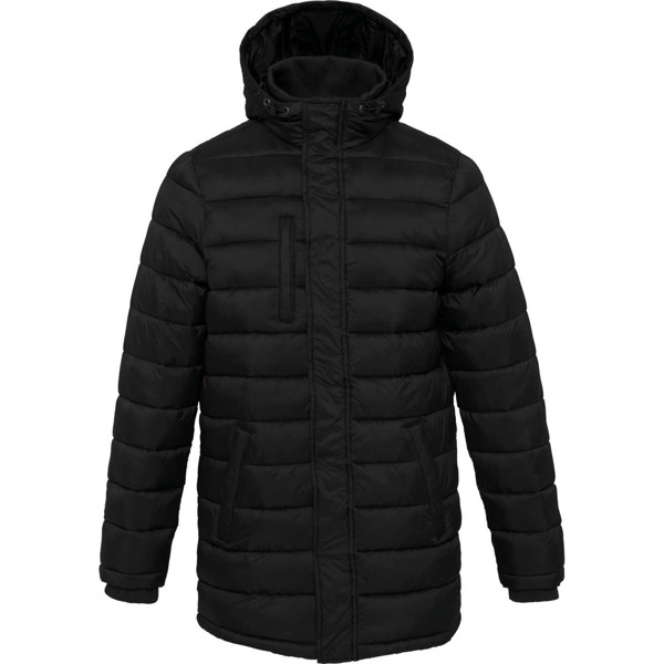 Men's Lightweight Hooded Padded Parka - Black / S