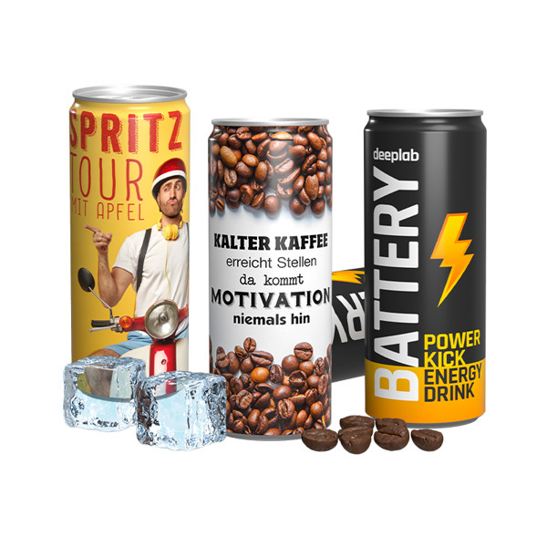 Beverage can 250 ml Isodrink Light, sleeve foil white | 1 can isotonic soft drink , 250 ml