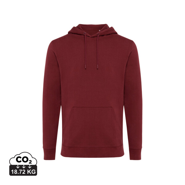 Sweat à capuche en coton recyclé IQONIQ Jasper - Rouge Bordeaux / XXL